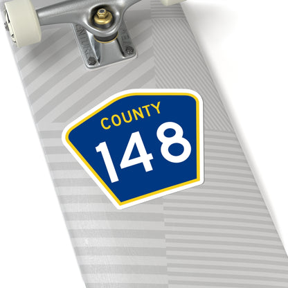 County 148 MN (Minnesota) (Road Sign) STICKER Vinyl Kiss-Cut Decal
