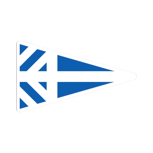 Greek Major Generals rank flag on board a navy vessel within his jurisdiction 1914 pattern (Greece) STICKER Vinyl Kiss-Cut Decal