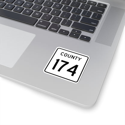 County 174 square (Minnesota) (Road Sign) STICKER Vinyl Kiss-Cut Decal