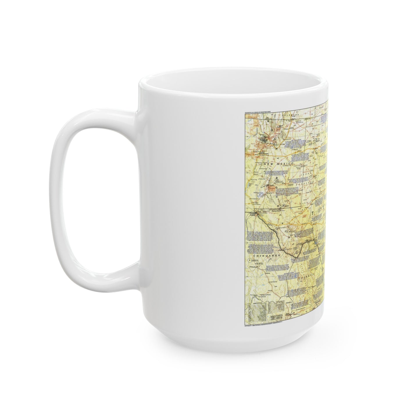 USA - Texas 1 (1986) (Map) White Coffee Mug-The Sticker Space