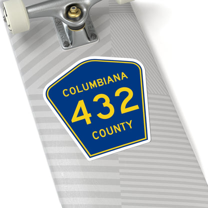 Columbiana County 432 (Ohio) (Road Sign) STICKER Vinyl Kiss-Cut Decal