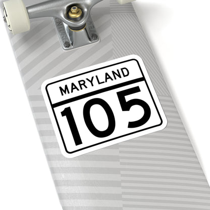 MD Route 105 (Maryland) (Road Sign) STICKER Vinyl Kiss-Cut Decal