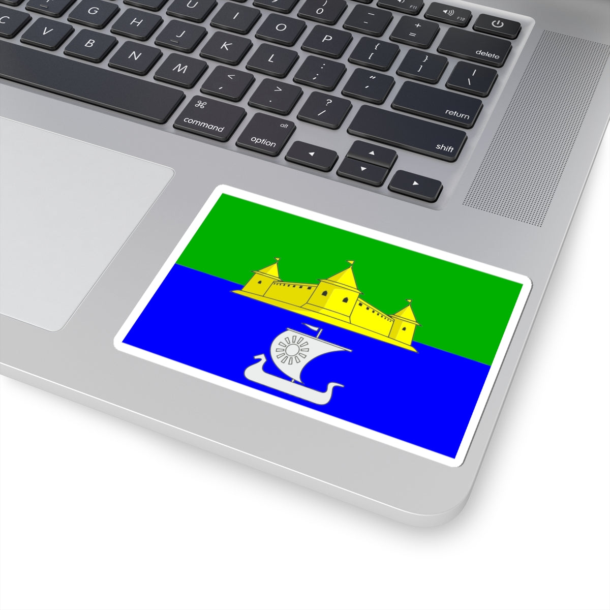 Flag Morozovka Leningrad oblast (Russia) STICKER Vinyl Kiss-Cut Decal