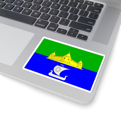 Flag Morozovka Leningrad oblast (Russia) STICKER Vinyl Kiss-Cut Decal