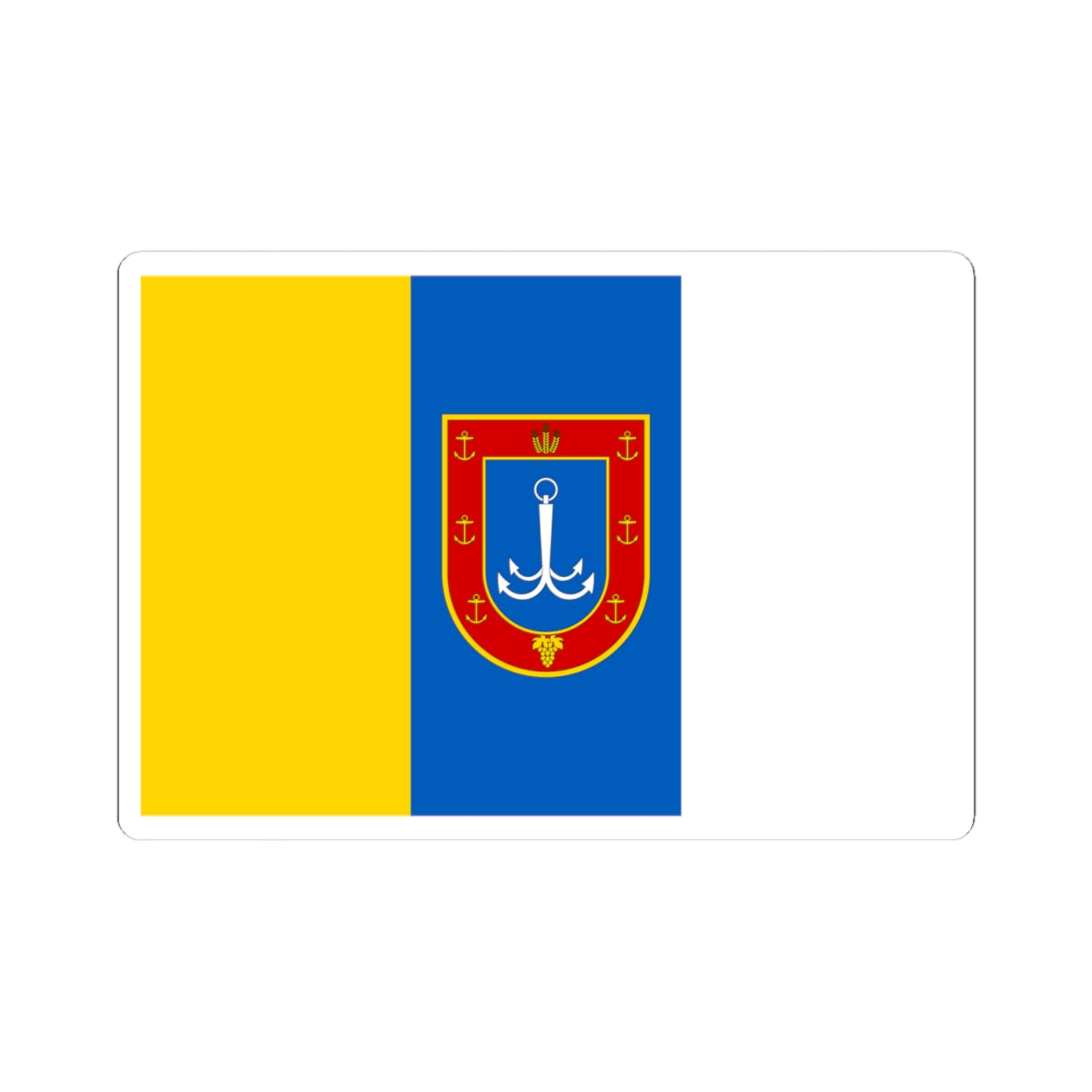Flag of Odesa Oblast (Ukraine) STICKER Vinyl Kiss-Cut Decal