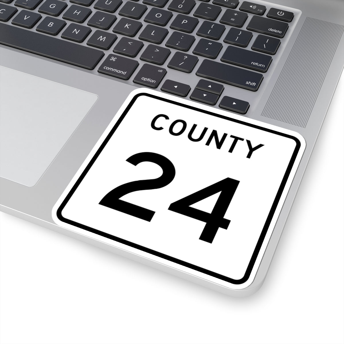County 24 square (Minnesota) (Road Sign) STICKER Vinyl Kiss-Cut Decal