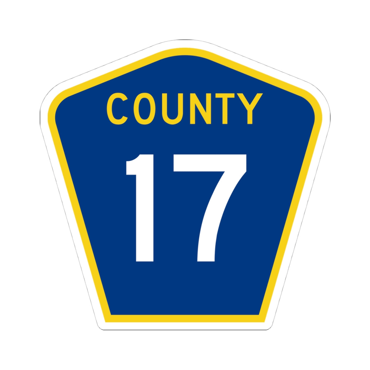 County 17 MN (Minnesota) (Road Sign) STICKER Vinyl Kiss-Cut Decal