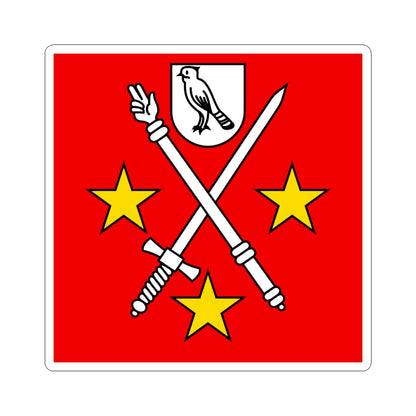 CHE Pleigne Flag (Switzerland) STICKER Vinyl Kiss-Cut Decal
