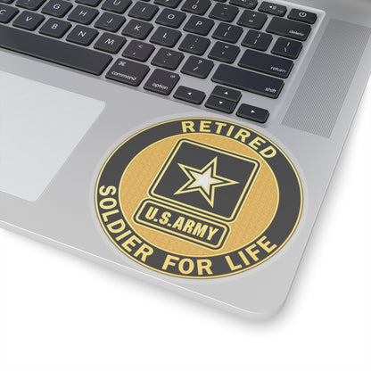 Retired Service Identification Badge (U.S. Army) STICKER Vinyl Kiss-Cut Decal