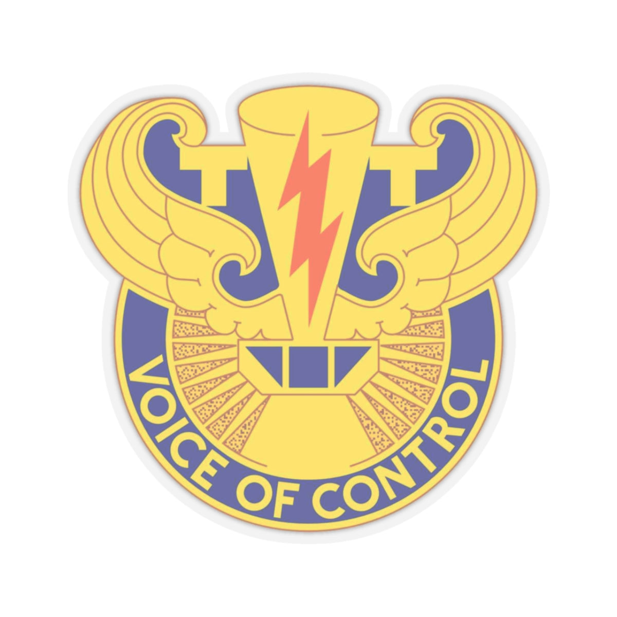 59th Air Traffic Control Battalion (U.S. Army) STICKER Vinyl Kiss-Cut Decal-3 Inch-Transparent-The Sticker Space