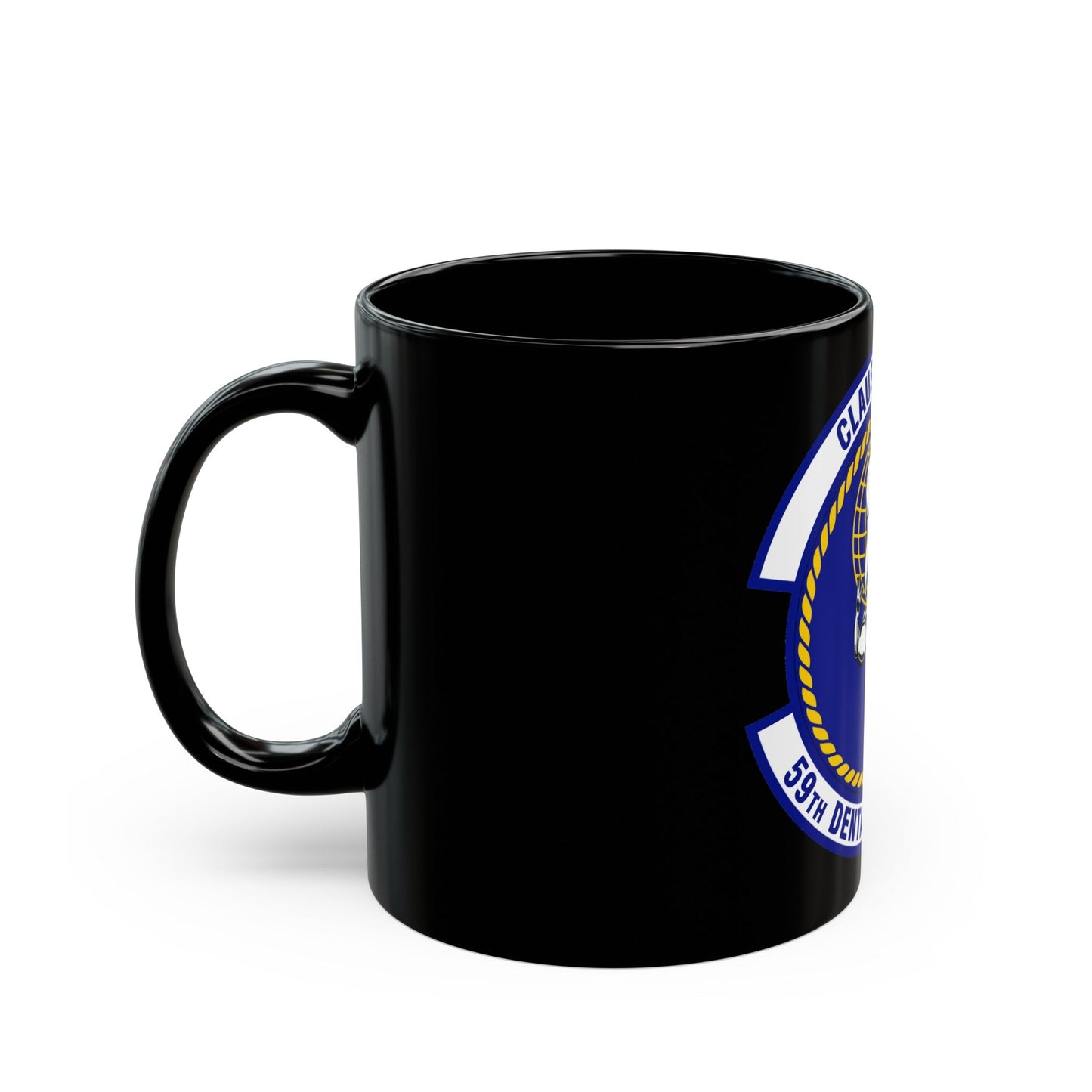 59th Dental Support Squadron (U.S. Air Force) Black Coffee Mug-The Sticker Space