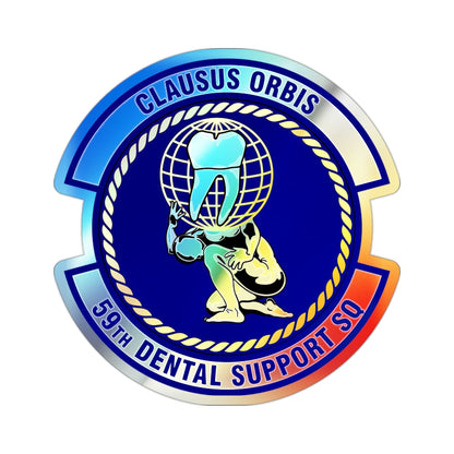 59th Dental Support Squadron (U.S. Air Force) Holographic STICKER Die-Cut Vinyl Decal-2 Inch-The Sticker Space