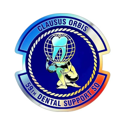 59th Dental Support Squadron (U.S. Air Force) Holographic STICKER Die-Cut Vinyl Decal 2 Inch Holographic - The Sticker Space