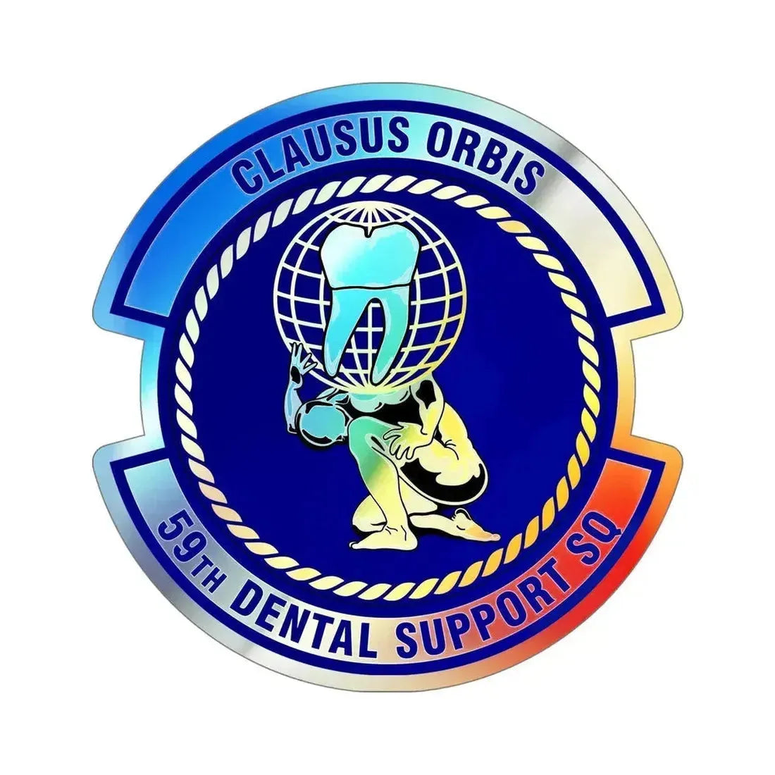 59th Dental Support Squadron (U.S. Air Force) Holographic STICKER Die-Cut Vinyl Decal 6 Inch Holographic - The Sticker Space