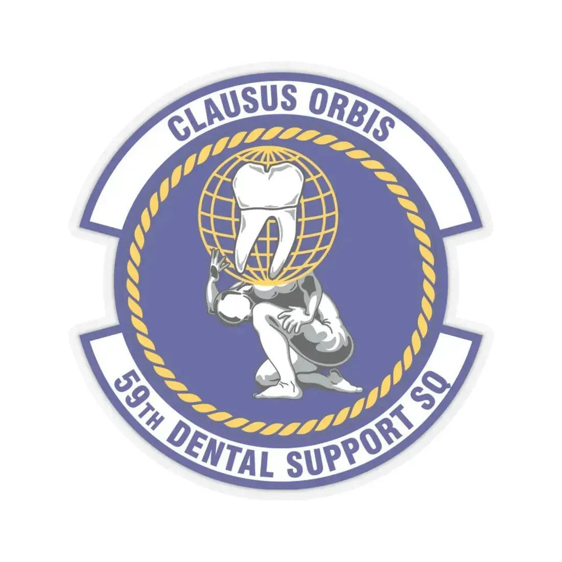 59th Dental Support Squadron (U.S. Air Force) STICKER Vinyl Kiss-Cut Decal 6 Inch Transparent - The Sticker Space