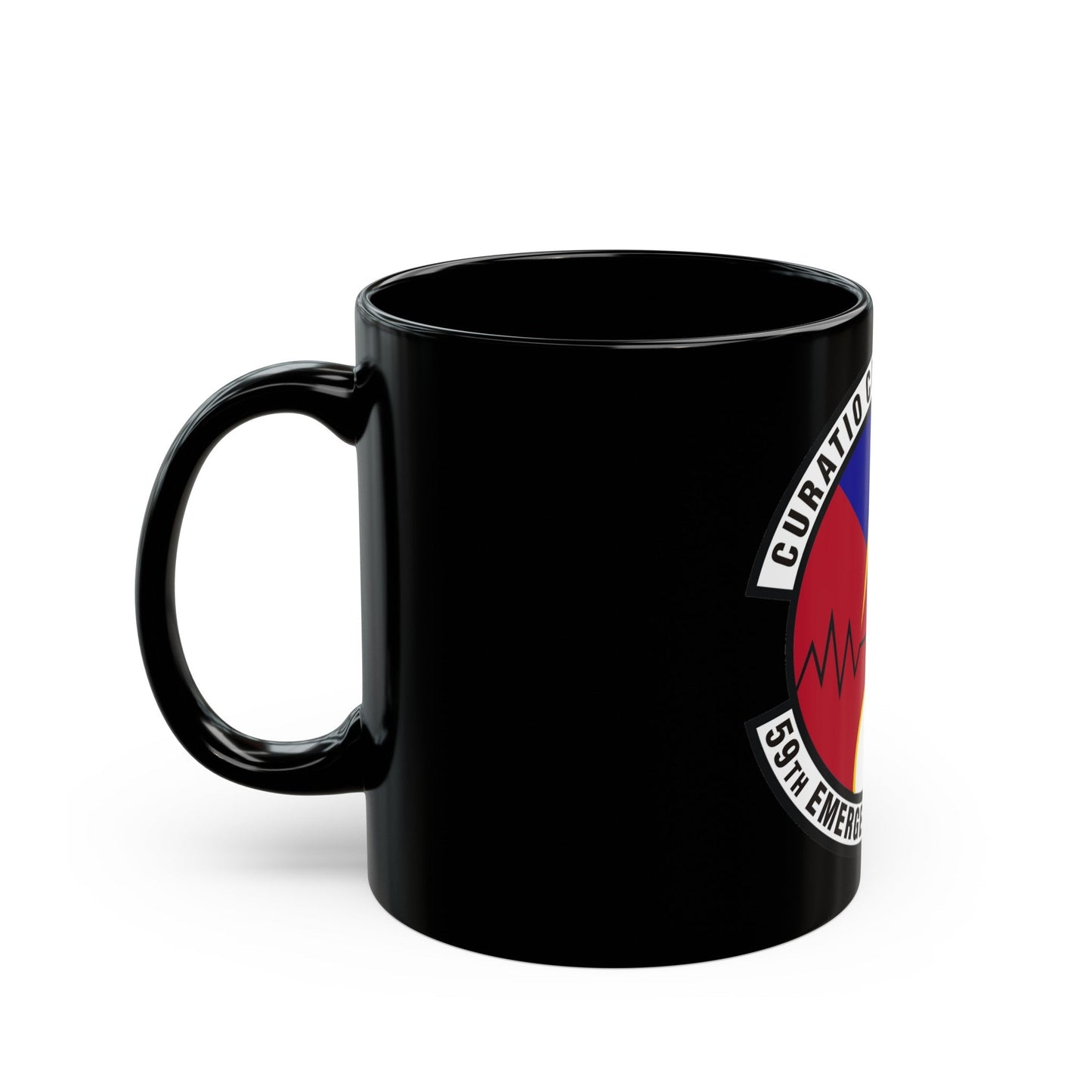 59th Emergency Medical Squadron (U.S. Air Force) Black Coffee Mug-The Sticker Space