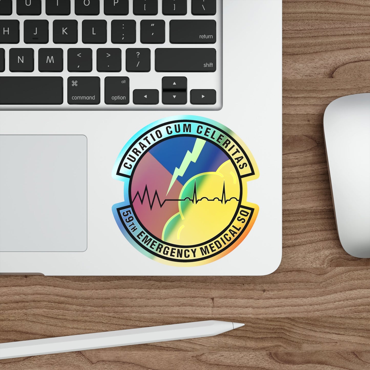 59th Emergency Medical Squadron (U.S. Air Force) Holographic STICKER Die-Cut Vinyl Decal-The Sticker Space