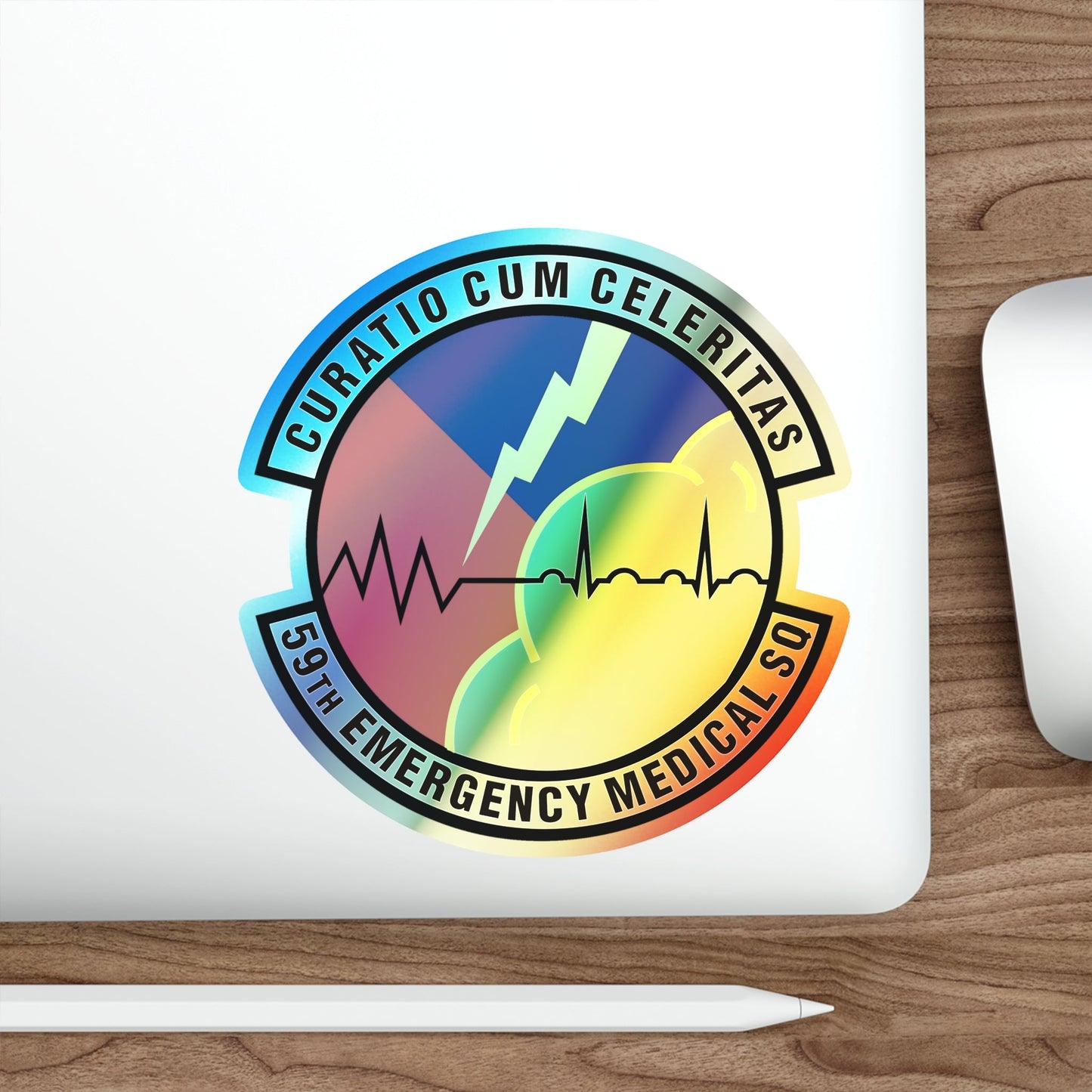 59th Emergency Medical Squadron (U.S. Air Force) Holographic STICKER Die-Cut Vinyl Decal-The Sticker Space