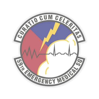 59th Emergency Medical Squadron (U.S. Air Force) STICKER Vinyl Kiss-Cut Decal 2 Inch Transparent - The Sticker Space