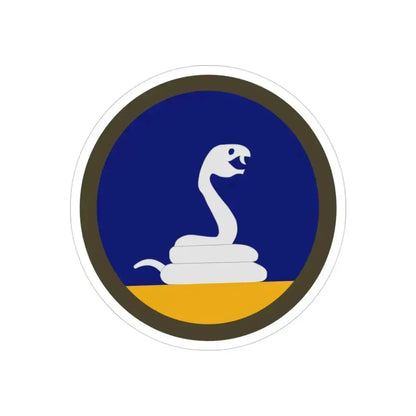 59th Infantry Div (U.S. Army) REVERSE PRINT Transparent Die-Cut STICKER 3 Inch Die-Cut Transparent - The Sticker Space