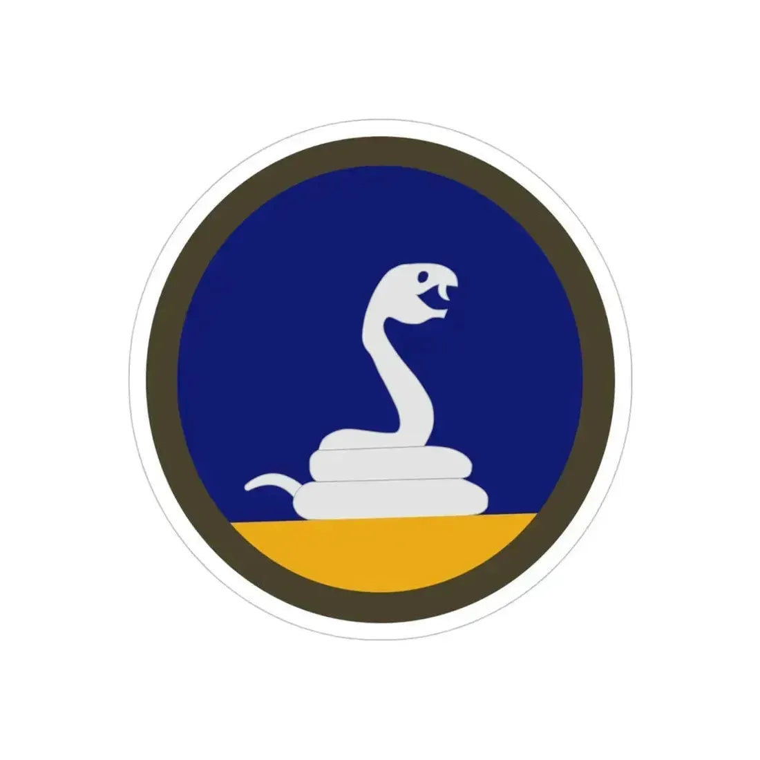 59th Infantry Div (U.S. Army) REVERSE PRINT Transparent Die-Cut STICKER 4 Inch Die-Cut Transparent - The Sticker Space