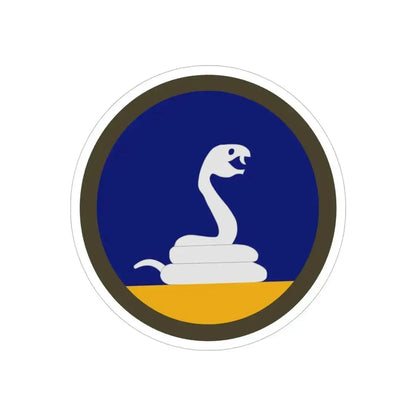 59th Infantry Div (U.S. Army) REVERSE PRINT Transparent Die-Cut STICKER 5 Inch Die-Cut Transparent - The Sticker Space