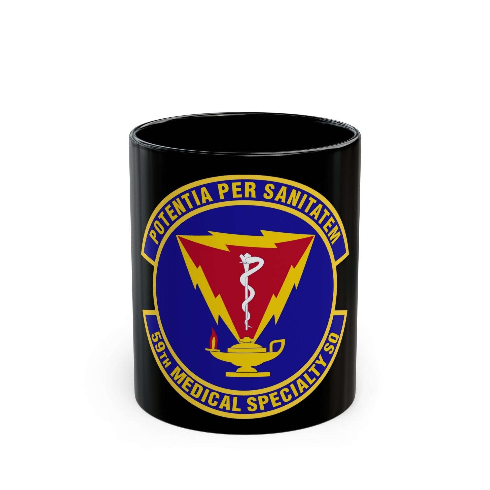 59th Medical Specialty Squadron (U.S. Air Force) Black Coffee Mug-11oz-The Sticker Space