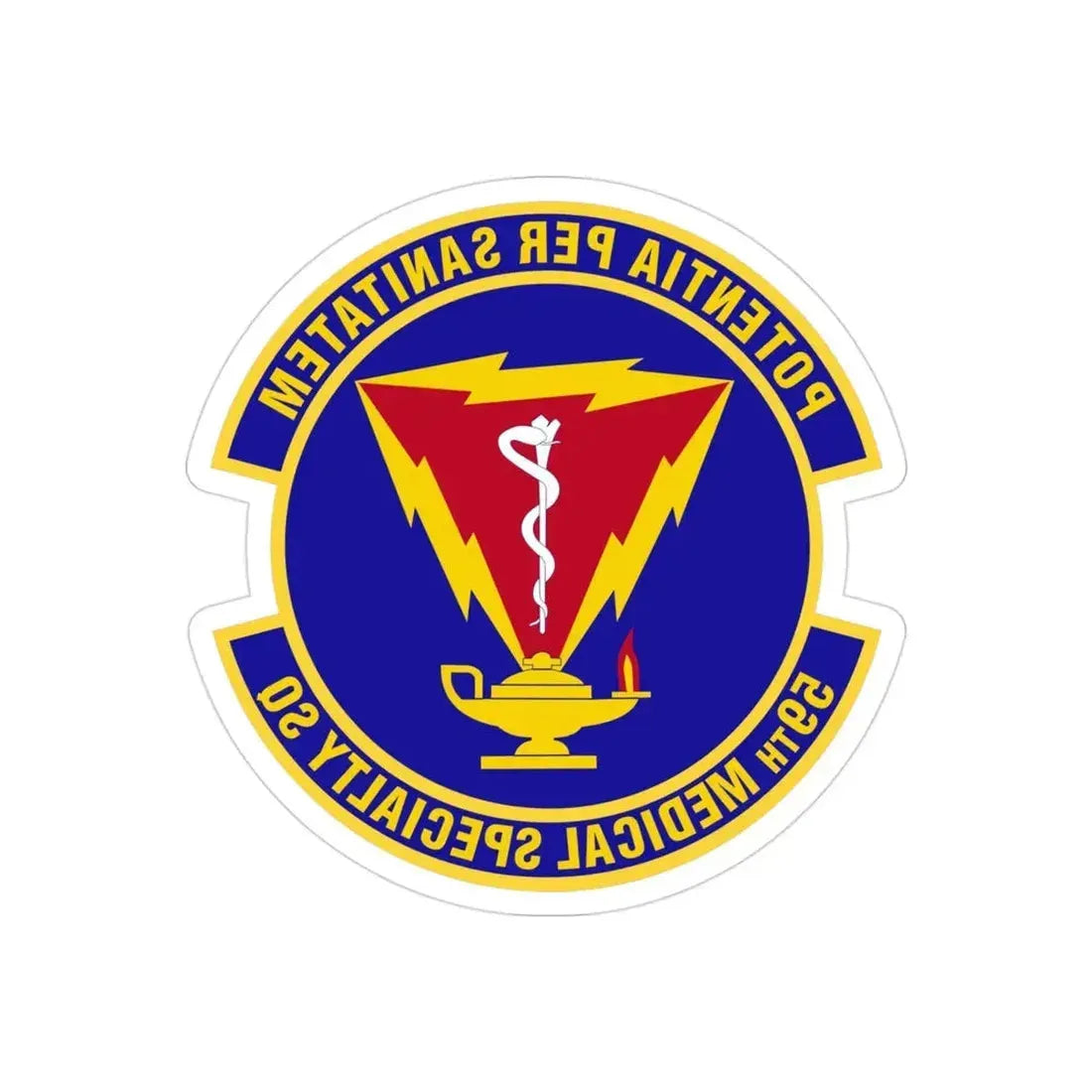 59th Medical Specialty Squadron (U.S. Air Force) REVERSE PRINT Transparent Die-Cut STICKER - The Sticker Space