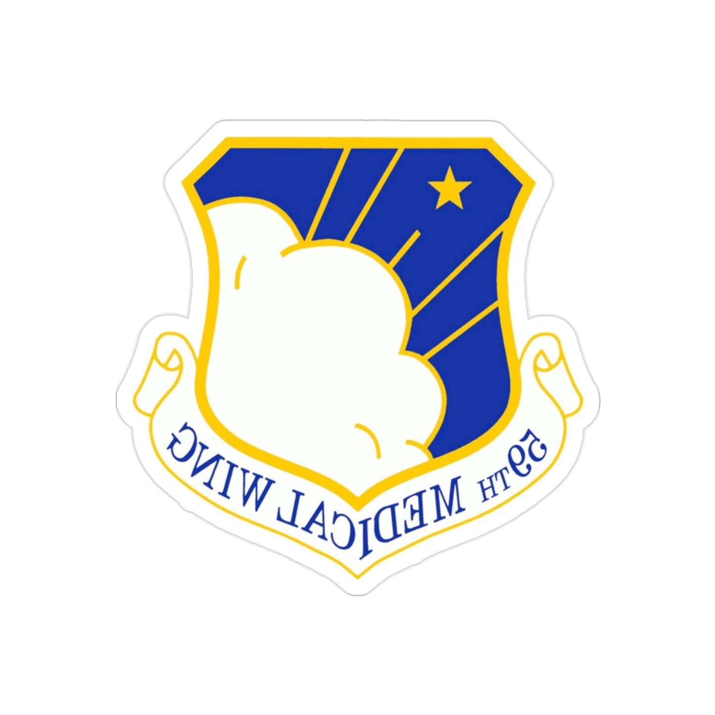 59th Medical Wing (U.S. Air Force) REVERSE PRINT Transparent STICKER-2" × 2"-The Sticker Space