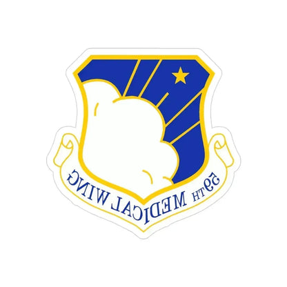 59th Medical Wing (U.S. Air Force) REVERSE PRINT Transparent Die-Cut STICKER 3 Inch Die-Cut Transparent - The Sticker Space