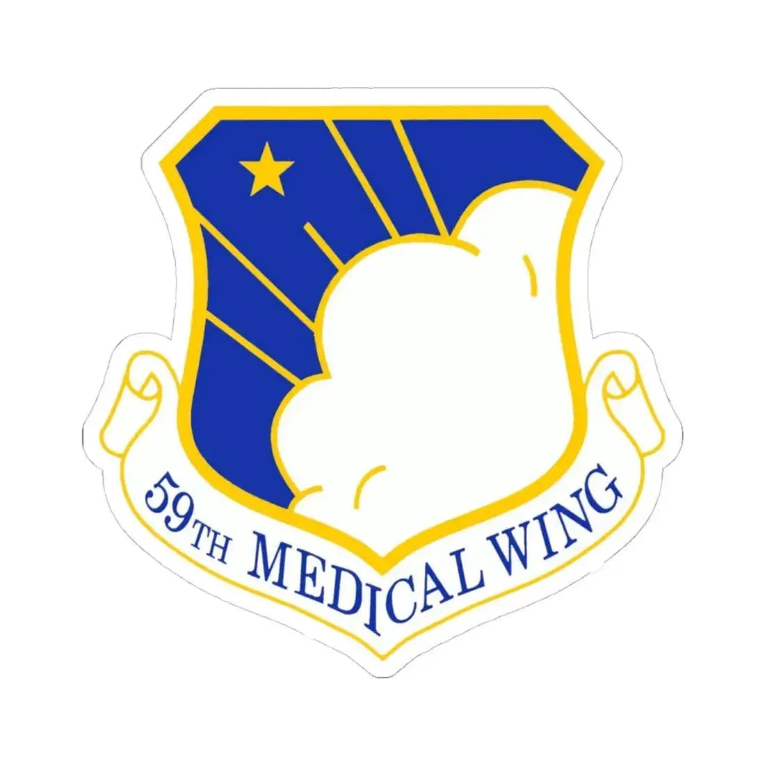 59th Medical Wing (U.S. Air Force) STICKER Vinyl Kiss-Cut Decal 4 Inch White - The Sticker Space