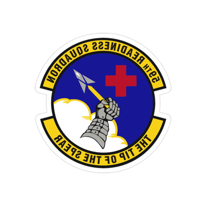 59th Readiness Squadron (U.S. Air Force) REVERSE PRINT Transparent STICKER-2" × 2"-The Sticker Space