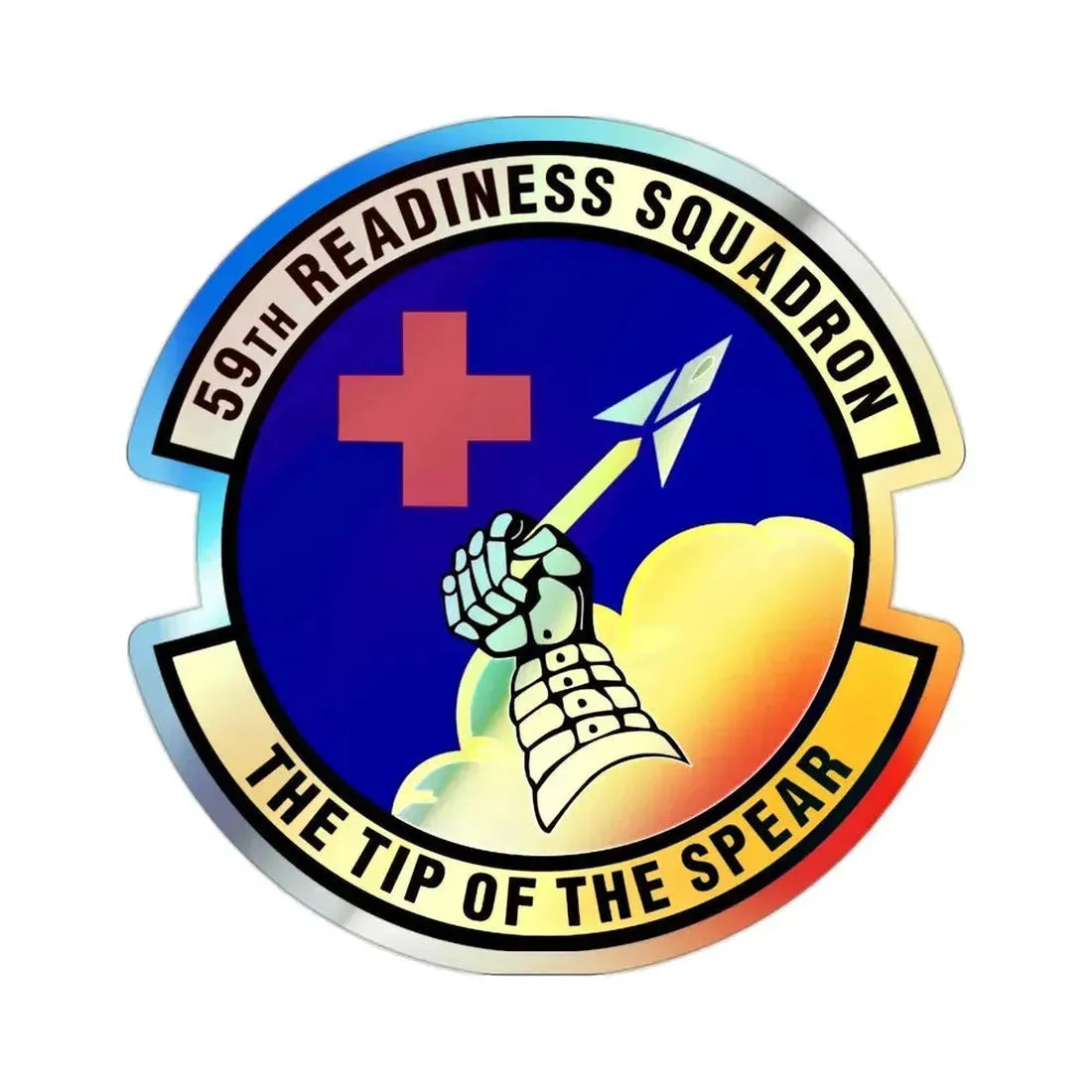 59th Readiness Squadron (U.S. Air Force) Holographic STICKER Die-Cut Vinyl Decal 2 Inch Holographic - The Sticker Space