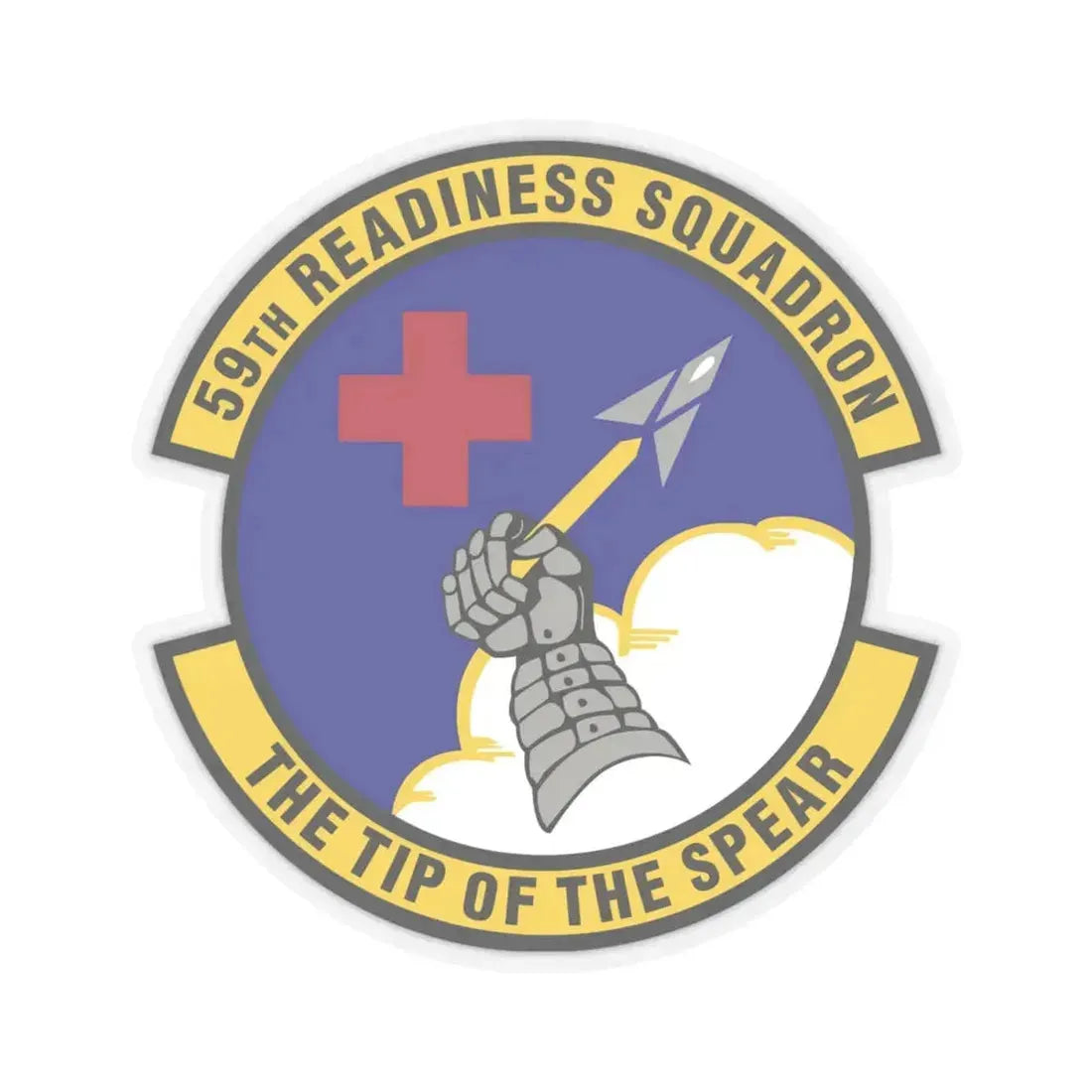 59th Readiness Squadron (U.S. Air Force) STICKER Vinyl Kiss-Cut Decal 4 Inch Transparent - The Sticker Space