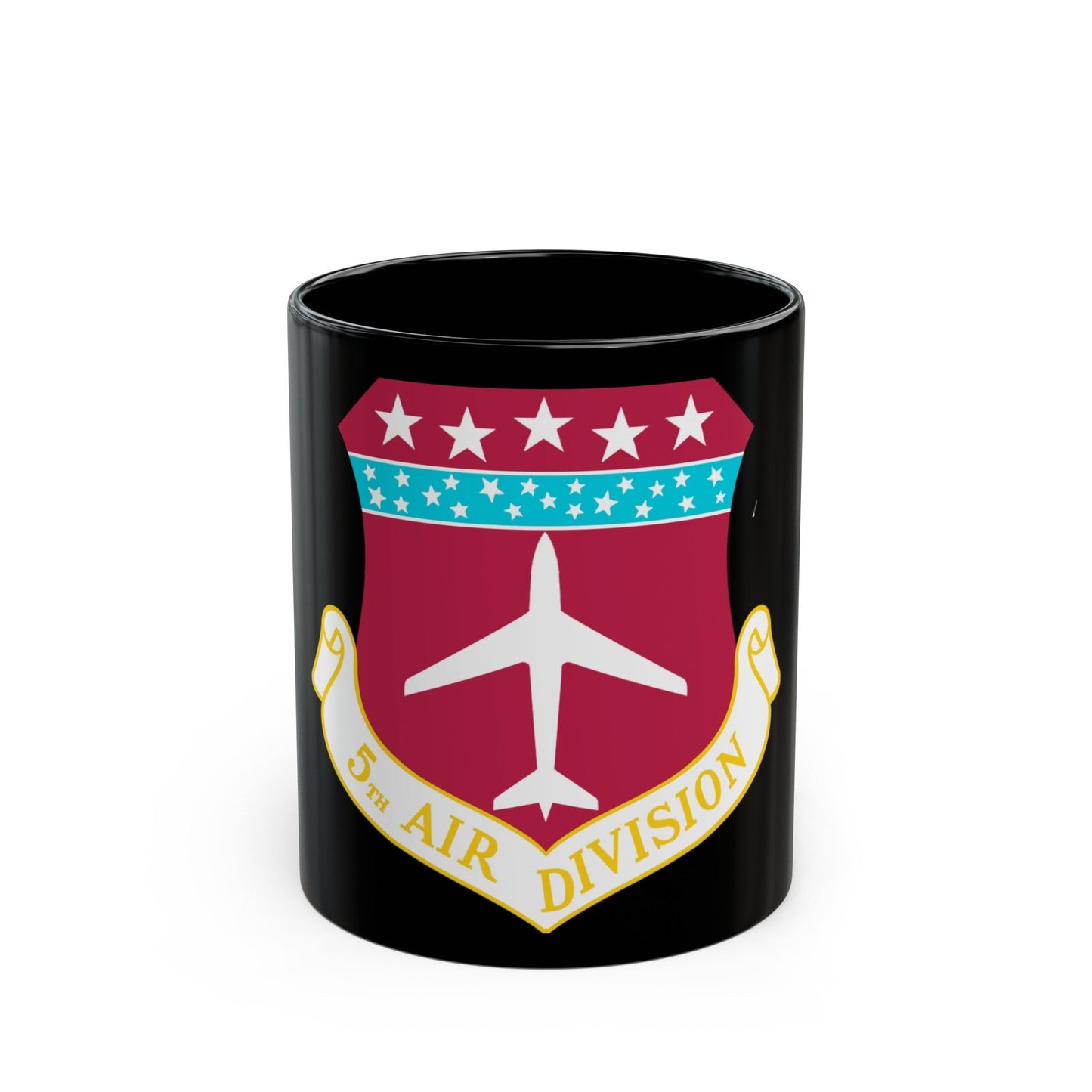 5th Air Division (U.S. Air Force) Black Coffee Mug-11oz-The Sticker Space