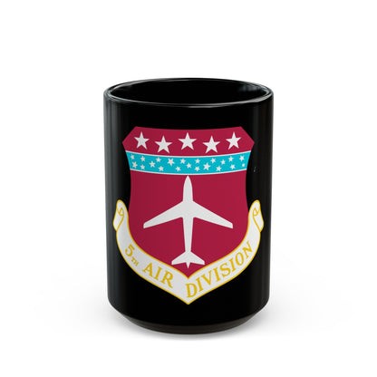 5th Air Division (U.S. Air Force) Black Coffee Mug-15oz-The Sticker Space