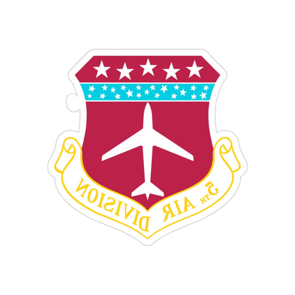 5th Air Division (U.S. Air Force) REVERSE PRINT Transparent STICKER-6" × 6"-The Sticker Space