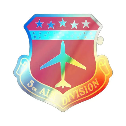 5th Air Division (U.S. Air Force) Holographic STICKER Die-Cut Vinyl Decal 3 Inch Holographic - The Sticker Space