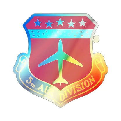 5th Air Division (U.S. Air Force) Holographic STICKER Die-Cut Vinyl Decal 5 Inch Holographic - The Sticker Space