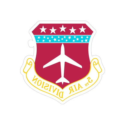 5th Air Division (U.S. Air Force) REVERSE PRINT Transparent Die-Cut STICKER - The Sticker Space