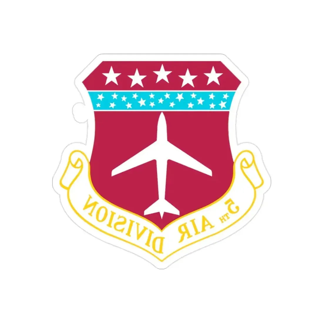 5th Air Division (U.S. Air Force) REVERSE PRINT Transparent Die-Cut STICKER - The Sticker Space
