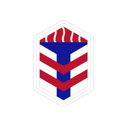 5th Armored Brigade (U.S. Army) REVERSE PRINT Transparent Die-Cut STICKER 3 Inch Die-Cut Transparent - The Sticker Space