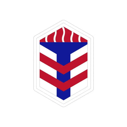 5th Armored Brigade (U.S. Army) REVERSE PRINT Transparent Die-Cut STICKER 4 Inch Die-Cut Transparent - The Sticker Space