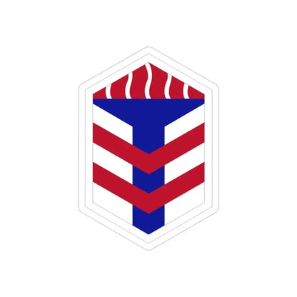 5th Armored Brigade (U.S. Army) REVERSE PRINT Transparent Die-Cut STICKER 5 Inch Die-Cut Transparent - The Sticker Space