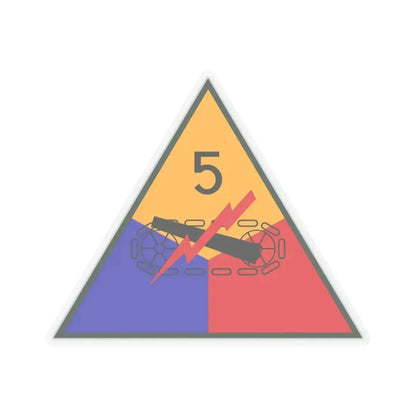5th Armored Division (U.S. Army) STICKER Vinyl Kiss-Cut Decal 3 Inch Transparent - The Sticker Space