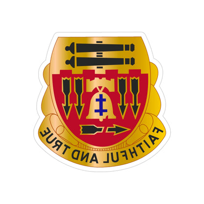 5th Artillery Regiment (U.S. Army) REVERSE PRINT Transparent STICKER-4" × 4"-The Sticker Space