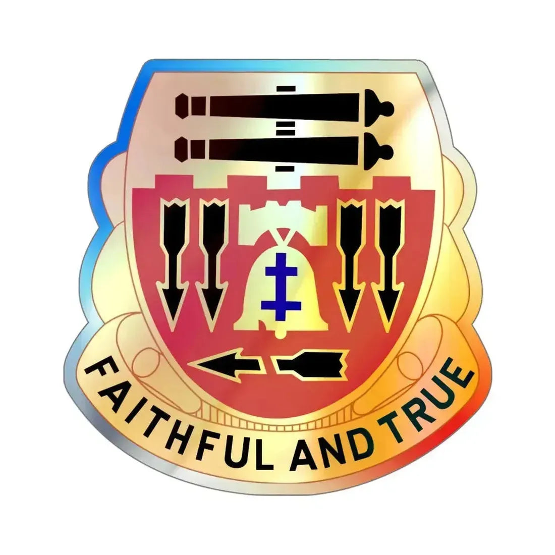 5th Artillery Regiment (U.S. Army) Holographic STICKER Die-Cut Vinyl Decal 5 Inch Holographic - The Sticker Space
