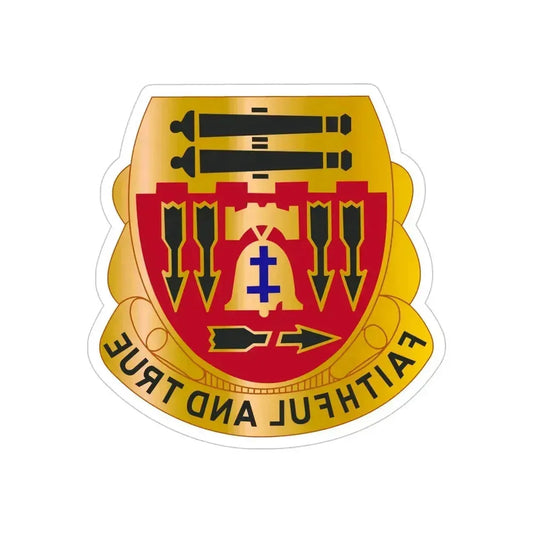 5th Artillery Regiment (U.S. Army) REVERSE PRINT Transparent Die-Cut STICKER 6 Inch Die-Cut Transparent - The Sticker Space