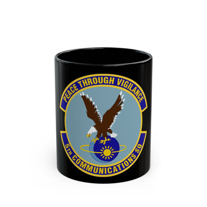 5th Communications Squadron (U.S. Air Force) Black Coffee Mug-11oz-The Sticker Space