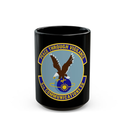 5th Communications Squadron (U.S. Air Force) Black Coffee Mug-15oz-The Sticker Space